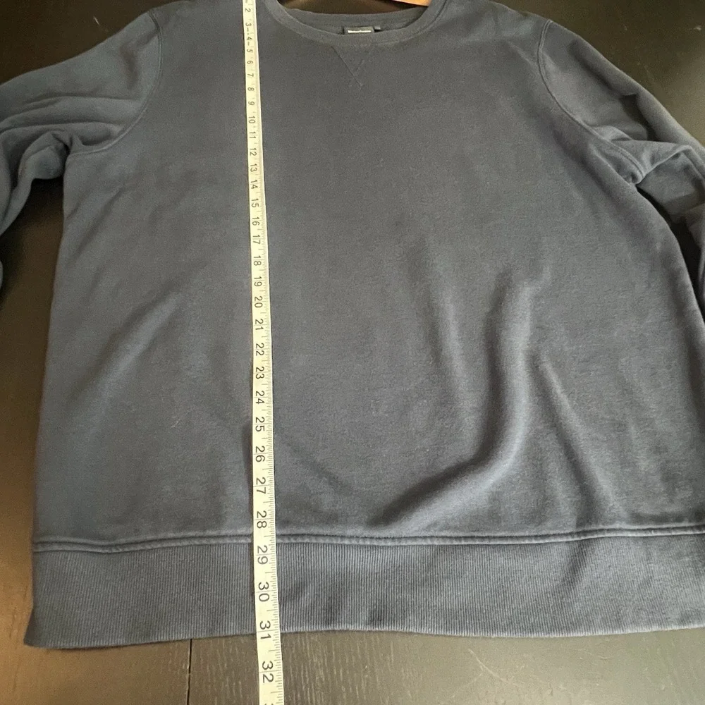 Richer‎ Poorer Crew Sweatshirt Mens Size XXL Navy Blue Cotton Blend Ribbed Hem
